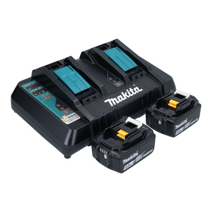 Bollitore a batteria Makita DKT 360 PT2 36 V ( 2x 18 V ) 0,8 L + 2x batteria ricaricabile 5,0 Ah + doppio caricabatterie