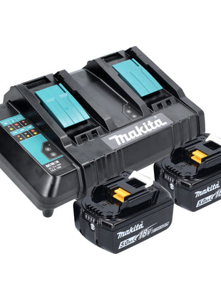 Makita DKT 360 CT2 Bouilloire sans fil 36 V ( 2x 18 V ) 0,8 L + 2x batterie 5,0 Ah + chargeur double