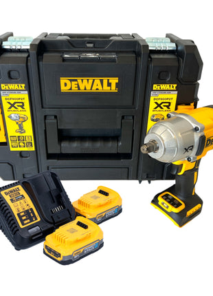 Clé à chocs sans fil DeWalt DCF 900 E2T 18 V 1396 Nm 1/2" + 2x batterie Powerstack 1,7 Ah + chargeur + TSTAK