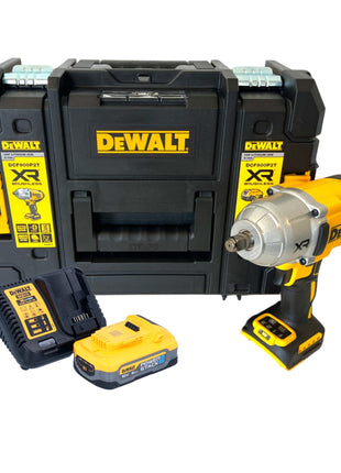 DeWalt DCF 900 H1T Akku Schlagschrauber 18 V 1396 Nm 1/2" + 1x Powerstack Akku 5,0 Ah + Ladegerät + TSTAK