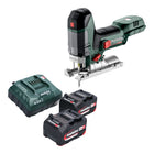 Seghetto alternativo a batteria Metabo ST 18 LT 130 BL 18 V 130 mm brushless + 2x batteria 4,0 Ah + caricatore