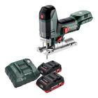 Seghetto alternativo a batteria Metabo ST 18 LT 130 BL 18 V 130 mm senza spazzole + 2x batteria LiHD 4,0 Ah + caricatore