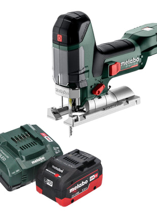 Sierra de calar a batería Metabo ST 18 LT 130 BL 18 V 130 mm sin escobillas + 1x batería LiHD 5,5 Ah + cargador