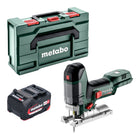 Sierra de calar a batería Metabo ST 18 LT 130 BL 18 V 130 mm sin escobillas + 1x batería 4,0 Ah + Metabox - sin cargador