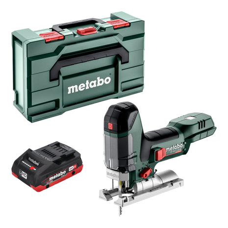 Metabo ST 18 LT 130 BL seghetto alternativo a batteria 18 V 130 mm senza spazzole + 1x batteria LiHD 4,0 Ah + metabox - senza caricabatterie