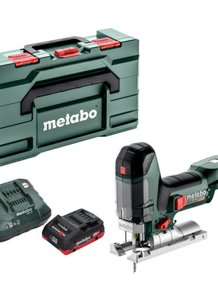 Sierra de calar a batería Metabo ST 18 LT 130 BL 18 V 130 mm sin escobillas + 1x batería LiHD 4,0 Ah + cargador + Metabox