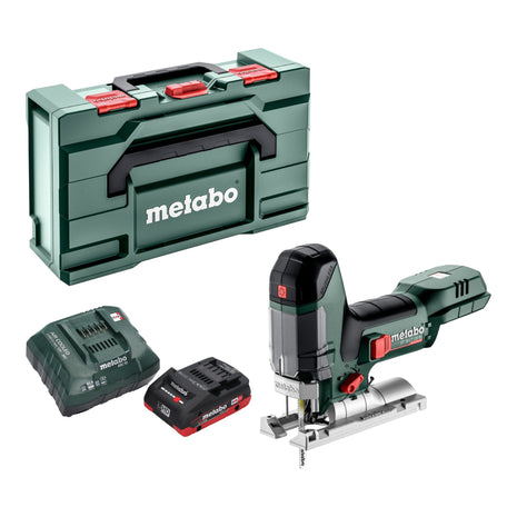 Sierra de calar a batería Metabo ST 18 LT 130 BL 18 V 130 mm sin escobillas + 1x batería LiHD 4,0 Ah + cargador + Metabox