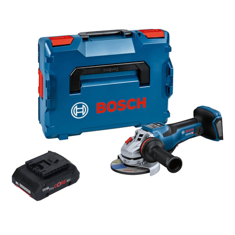 Bosch GWS 18V-15 PSC Profesjonalna akumulatorowa szlifierka kątowa 18 V 125 mm BITURBO Brushless + 1x akumulator ProCORE 4,0 Ah + L-Boxx - bez ładowarki