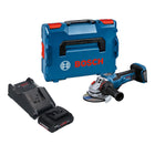 Bosch GWS 18V-15 PSC Professional Akku Winkelschleifer 18 V 125 mm BITURBO Brushless + 1x ProCORE Akku 4,0 Ah + Ladegerät + L-Boxx