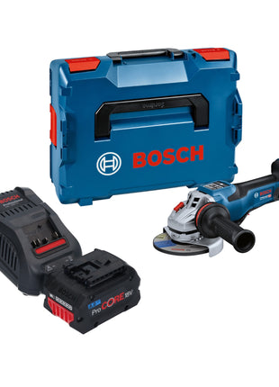 Bosch GWS 18V-15 PSC Professional Akku Winkelschleifer 18 V 125 mm BITURBO Brushless + 1x ProCORE Akku 8,0 Ah + Ladegerät + L-Boxx