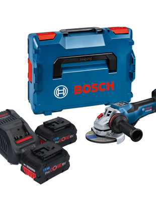 Bosch GWS 18V-15 PSC Professional Akku Winkelschleifer 18 V 125 mm BITURBO Brushless + 2x ProCORE Akku 8,0 Ah + Ladegerät + L-Boxx