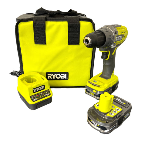 Ryobi R18DD3-215S Perceuse-visseuse sans fil 18 V 50 Nm ( 5133003774 ) + 2x batterie 1,5 Ah + chargeur + sacoche