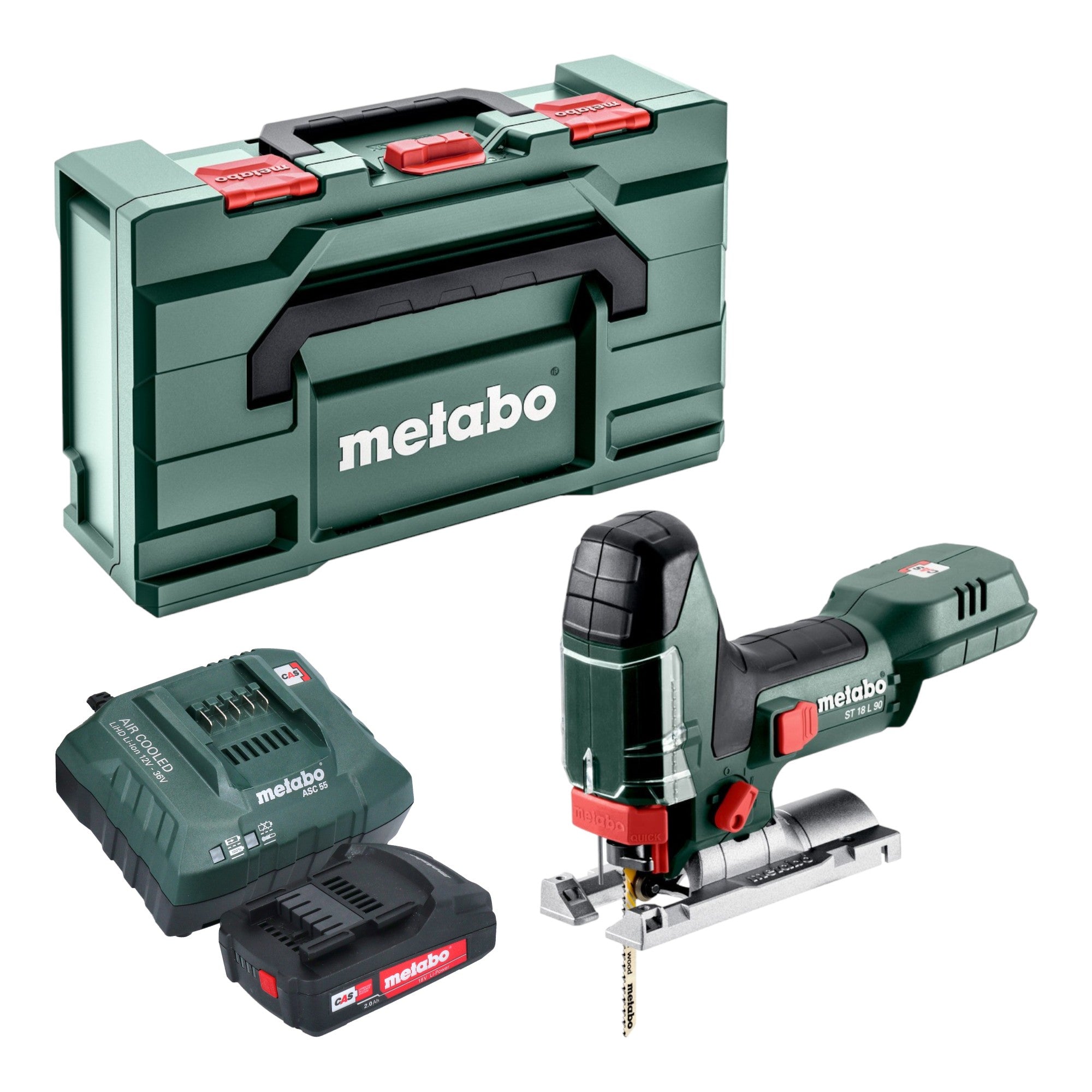 Metabo ST 18 L 90 Akku Stichsaege 18 V 90 mm 1x Akku 2 0 Ah Ladegeraet Metabox 0 - toolbrothers