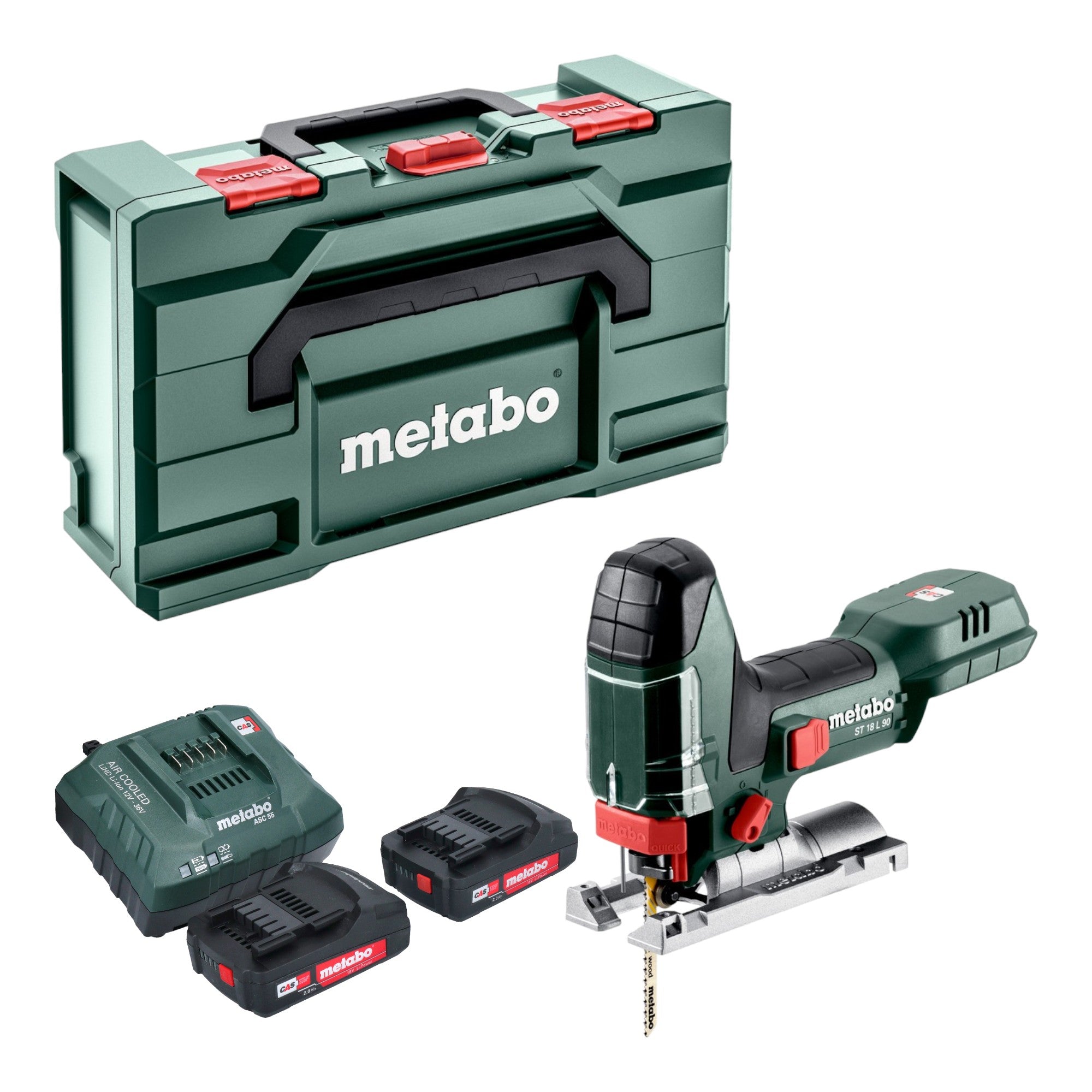 Metabo ST 18 L 90 Akku Stichsaege 18 V 90 mm 2x Akku 2 0 Ah Ladegeraet Metabox 0 - toolbrothers
