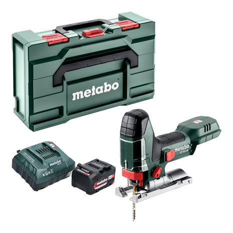 Sierra de calar a batería Metabo ST 18 L 90 18 V 90 mm + 1x batería 4,0 Ah + cargador + Metabox