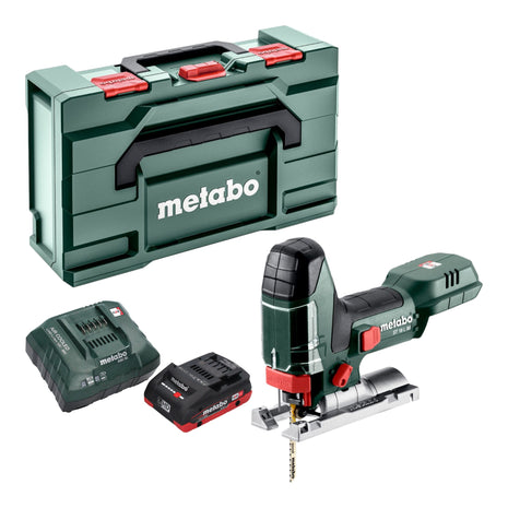 Sierra de calar a batería Metabo ST 18 L 90 18 V 90 mm + 1x batería LiHD 4,0 Ah + cargador + Metabox