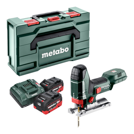 Seghetto alternativo a batteria Metabo ST 18 L 90 18 V 90 mm + 2x batteria LiHD 5,5 Ah + caricatore + metabox