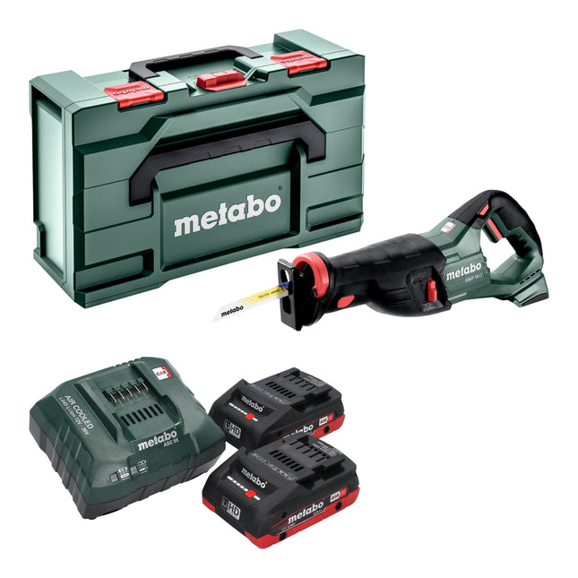 Metabo SSEP 18 LT sega alternativa a batteria 18 V 32 mm + 2x batteria LiHD 4,0 Ah + caricatore + metabox