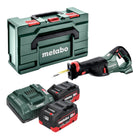 Metabo SSEP 18 LT Akku Säbelsäge 18 V 32 mm + 2x LiHD Akku 5,5 Ah + Ladegerät + Metabox