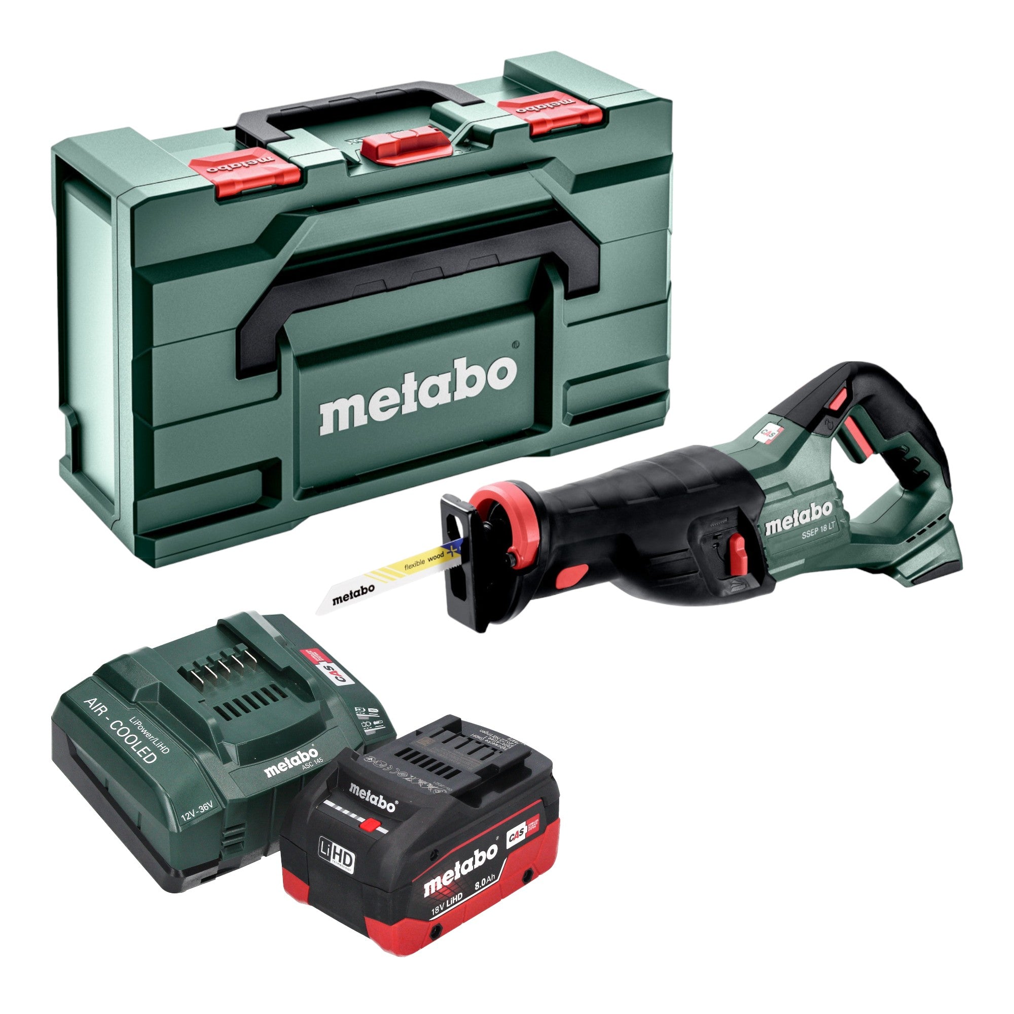 Metabo SSEP 18 LT Akku Saebelsaege 18 V 32 mm 1x LiHD Akku 8 0 Ah Ladegeraet Metabox 0 - toolbrothers