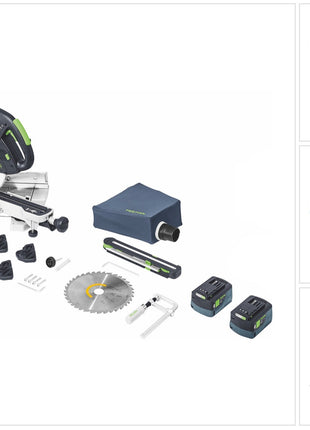 Festool KSC 60 EB-Basic KAPEX akumulatorowa piła poprzeczna 18 V / 36 V 216 mm bezszczotkowa + 2x akumulator 5,0 Ah - bez ładowarki