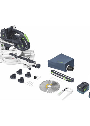 Festool KSC 60 EB-Basic KAPEX akumulatorowa piła poprzeczna 18 V / 36 V 216 mm bezszczotkowa + 2x akumulator 5,0 Ah - bez ładowarki