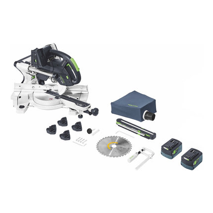 Festool KSC 60 EB-Basic KAPEX Troncatrice a batteria 18 V / 36 V 216 mm Brushless + 2x batteria 5,0 Ah - senza caricabatterie