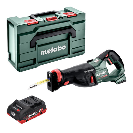 Metabo SSEP 18 LT BL Scie sabre sans fil 18 V 32 mm Brushless + 1x batterie LiHD 4,0 Ah + Metabox - sans chargeur