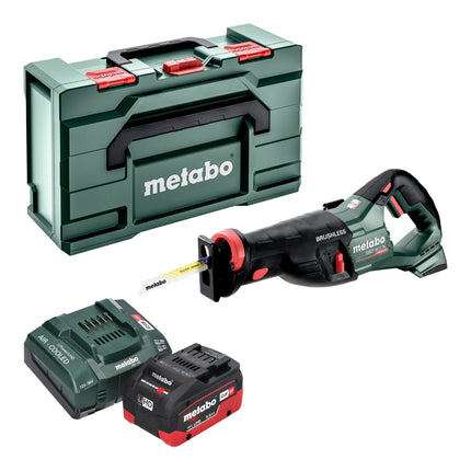 Metabo SSEP 18 LT BL sega alternativa a batteria 18 V 32 mm senza spazzole + 1x batteria LiHD 5,5 Ah + caricatore + metabox