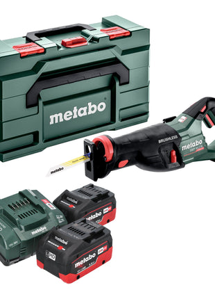 Metabo SSEP 18 LT BL Akku Säbelsäge 18 V 32 mm Brushless + 2x LiHD Akku 5,5 Ah + Ladegerät + Metabox