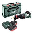 Metabo SSEP 18 LT BL sega alternativa a batteria 18 V 32 mm senza spazzole + 2x batteria LiHD 10,0 Ah + caricatore + metabox