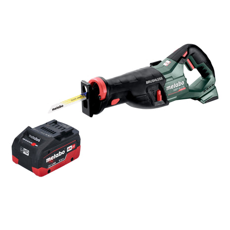 Sierra sable de batería Metabo SSEP 18 LT BL 18 V 32 mm sin escobillas + 1x batería LiHD 5,5 Ah - sin cargador