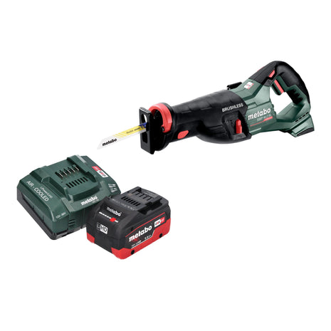 Sierra sable a batería Metabo SSEP 18 LT BL 18 V 32 mm sin escobillas + 1x batería LiHD 5,5 Ah + cargador