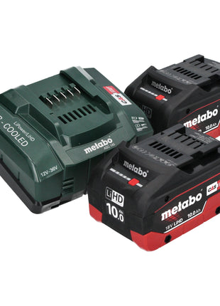 Sierra sable a batería Metabo SSEP 18 LT BL 18 V 32 mm sin escobillas + 2x batería LiHD 10,0 Ah + cargador