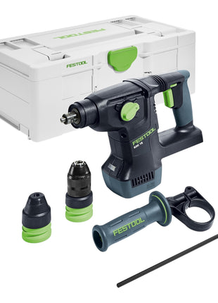 Festool KHC 18 EB-Basic akumulatorowy młot kombi 18 V 2,6 J SDS-Plus bezszczotkowy + 2x akumulator 4,0 Ah + szybka ładowarka + systainer