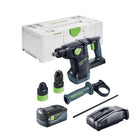 Festool KHC 18 EB-Basic akumulatorowy młot kombi 18 V 2,6 J SDS-Plus bezszczotkowy + 1x akumulator 5,0 Ah + szybka ładowarka + systainer