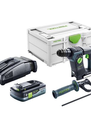 Festool BHC 18-Basic Akku Bohrhammer 18 V 1,8 J SDS Plus Brushless + 1x Akku 4,0 Ah + Schnellladegerät + Systainer