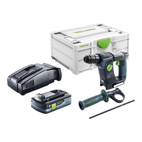 Festool BHC 18-Basic Marteau perforateur sans fil 18 V 1,8 J SDS Plus Brushless + 1x batterie 4,0 Ah + chargeur rapide + Systainer