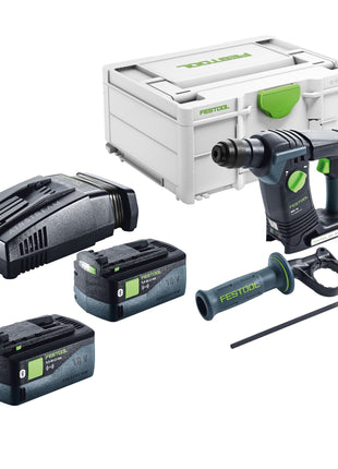 Festool BHC 18-Basic Marteau perforateur sans fil 18 V 1,8 J SDS Plus Brushless + 2x batterie 5,0 Ah + chargeur rapide + Systainer