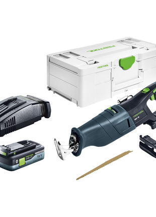 Festool RSC 18 EB-Basic akumulatorowa pilarka szablasta 18 V bezszczotkowa + 1x akumulator 4,0 Ah + szybka ładowarka + systainer