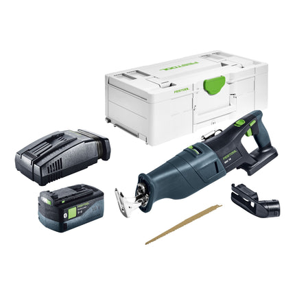 Sega alternativa a batteria Festool RSC 18 EB-Basic 18 V brushless + 1x batteria ricaricabile 5,0 Ah + caricatore rapido + systainer
