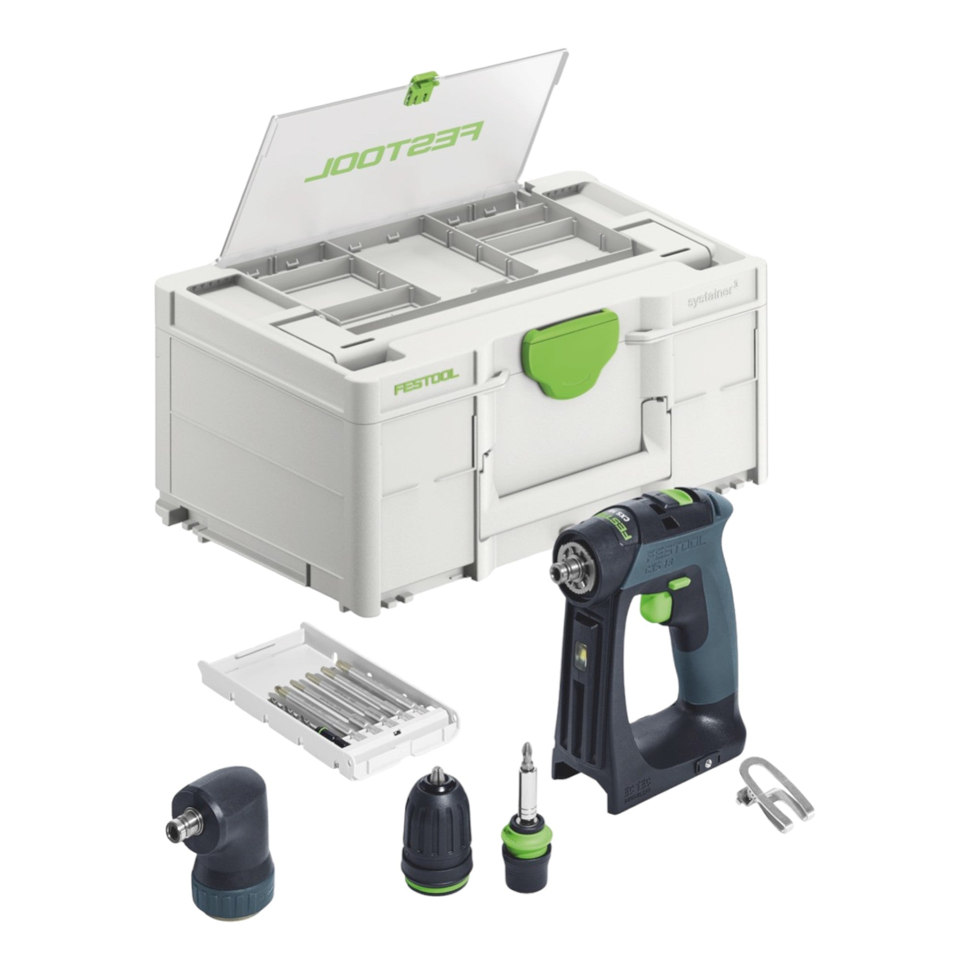 Festool CXS 18 Basic Set Akku Bohrschrauber 18 V 40 Nm Brushless 2x Akku 5 0 Ah Schnellladegeraet Systainer 1 - toolbrothers