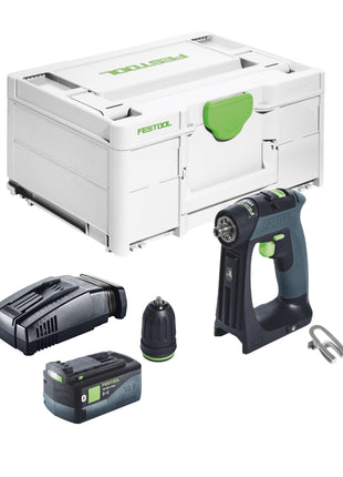 Akumulatorowa wiertarko-wkrętarka Festool CXS 18-Basic 18 V 40 Nm bezszczotkowa + 1x akumulator 5,0 Ah + szybka ładowarka + systainer