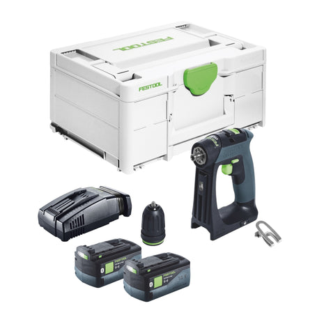 Trapano avvitatore a batteria Festool CXS 18-Basic 18 V 40 Nm brushless + 2x batteria ricaricabile 5,0 Ah + caricatore rapido + systainer