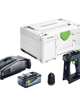 Festool CXS 18-Basic Perceuse-visseuse sans fil 18 V 40 Nm Brushless + 1x batterie 8,0 Ah + chargeur rapide + Systainer