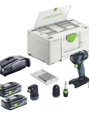 Festool TXS 18-Basic-Set Akku Bohrschrauber 18 V 40 Nm Brushless + 2x Akku 4,0 Ah + Schnellladegerät + Systainer