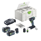 Festool TXS 18-Basic-Set Trapano avvitatore a batteria 18 V 40 Nm Brushless + 2x batteria 5,0 Ah + caricabatteria rapido + Systainer