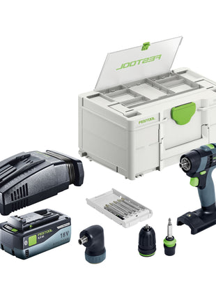 Festool TXS 18-Basic-Set akumulatorowa wiertarko-wkrętarka 18 V 40 Nm bezszczotkowa + 1x akumulator 8,0 Ah + szybka ładowarka + systainer