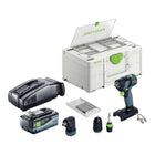 Festool TXS 18-Basic-Set akumulatorowa wiertarko-wkrętarka 18 V 40 Nm bezszczotkowa + 1x akumulator 8,0 Ah + szybka ładowarka + systainer