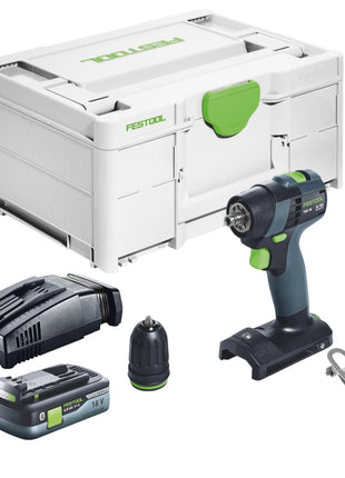 Festool TXS 18-Basic Akku Bohrschrauber 18 V 40 Nm Brushless + 1x Akku 4,0 Ah + Schnellladegerät + Systainer